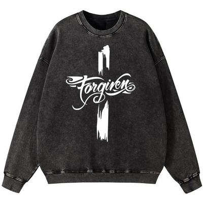 Хрест Ісуса Жіночий Вінтажний Бавовняний Світшот Простий Пуловер Осінній Тонкий Худі