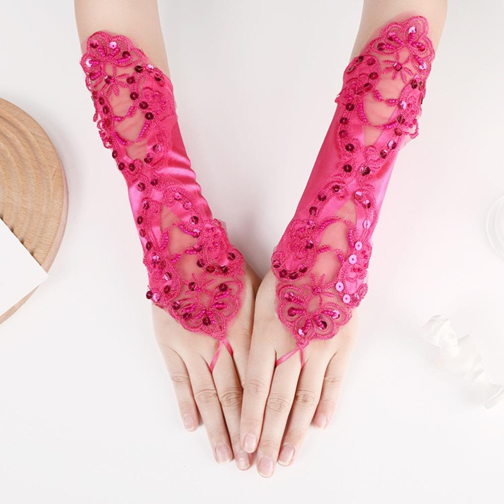 Праздничное платье Свадебные свадебные перчатки Аксессуары для одежды Свадебное платье Варежки Вечерний выпускной декор Леди