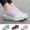 Women's Casual Sneakers Wedge Running Shoes Breathable Mesh Sports Slip On Platform Shoes