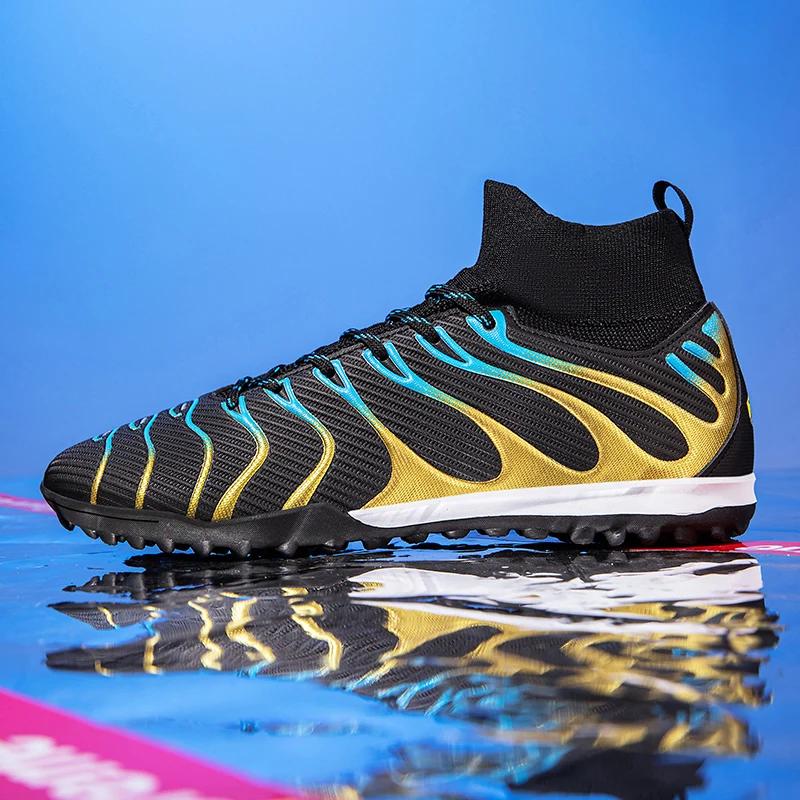 Мужские Матчевые Уличные Футбольные Бутсы Спортивные Тренировочные Длинные Шипы FG/TF Мальчиковые Нескользящие Футбольные Бутсы Шипы Для Зала Футзал Удобные