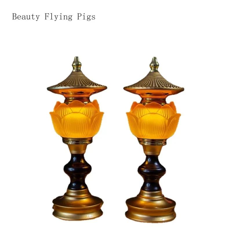 1 шт. старинный сплав глазурованный имитация подсвечника лотоса для домашнего использования, фэн-шуй для удачи