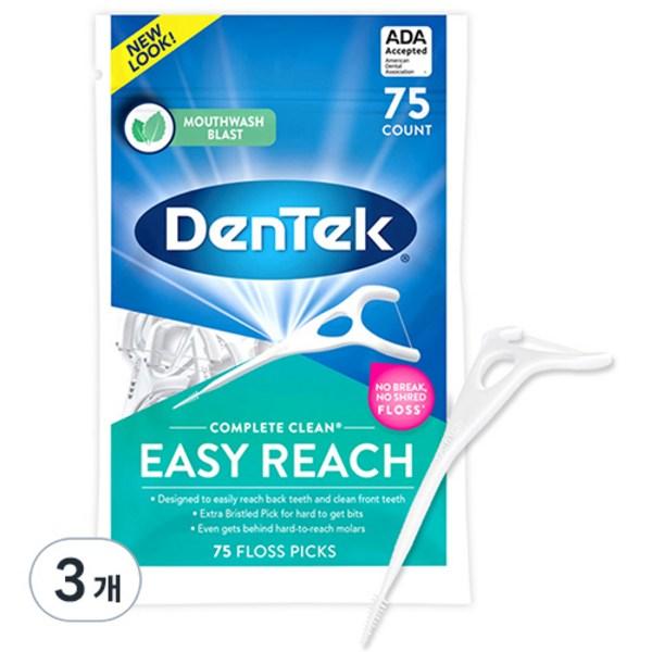 Dentech Complete Clean Easy Rich Межзубная нить для коренных зубов, 75 шт., 3 шт.