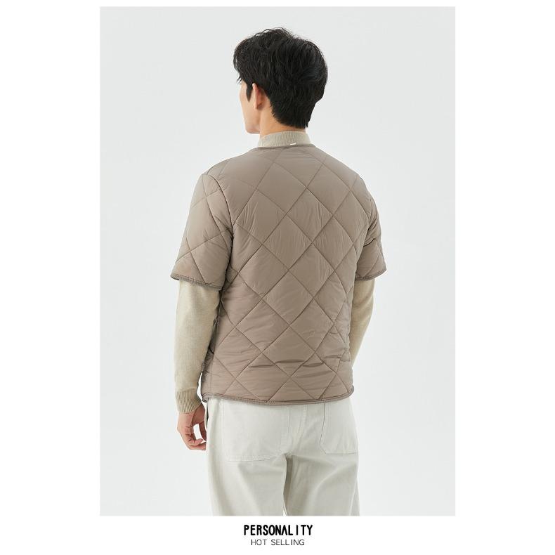 GMXIA Зимняя мужская флисовая теплая домашняя куртка с коротким рукавом и хлопковой подкладкой Мужские куртки и пальто с хлопковой подкладкой