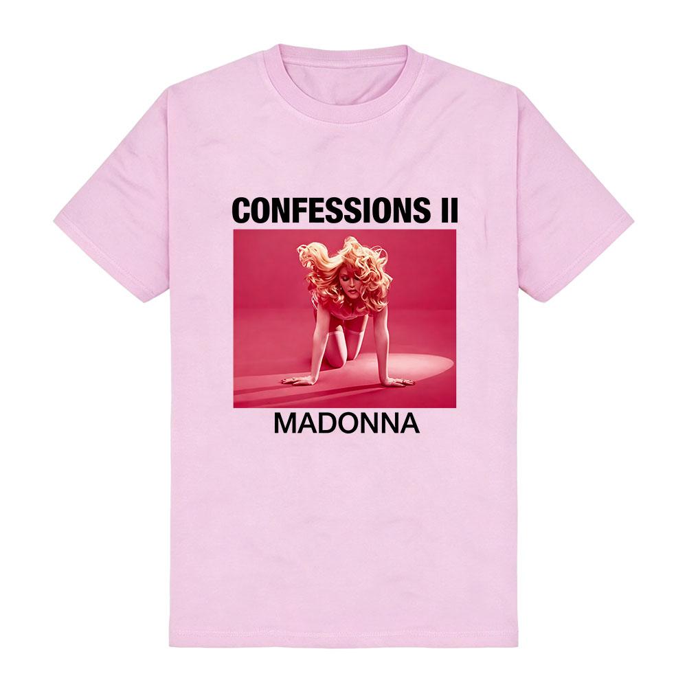MADONNAA CONFESSIONS II Футболка PRIDE С круглым вырезом Короткий рукав Хлопок Женская футболка Повседневная Летняя Унисекс Уличная одежда Графический принт Мерч