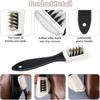 6pcs Brass Nylon Bristle Suede Brush for Shoes Stain Removal Cleaning Tools