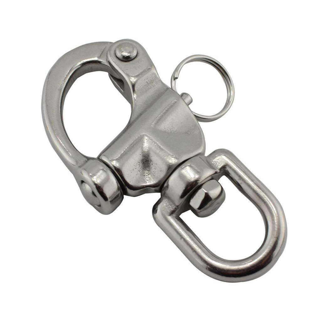 Snap Shackle 316 Stainless Steel Swivel Shackle Sailing Halyards Quick Release Snap Hook Boat Shackles Sailboat Hardware