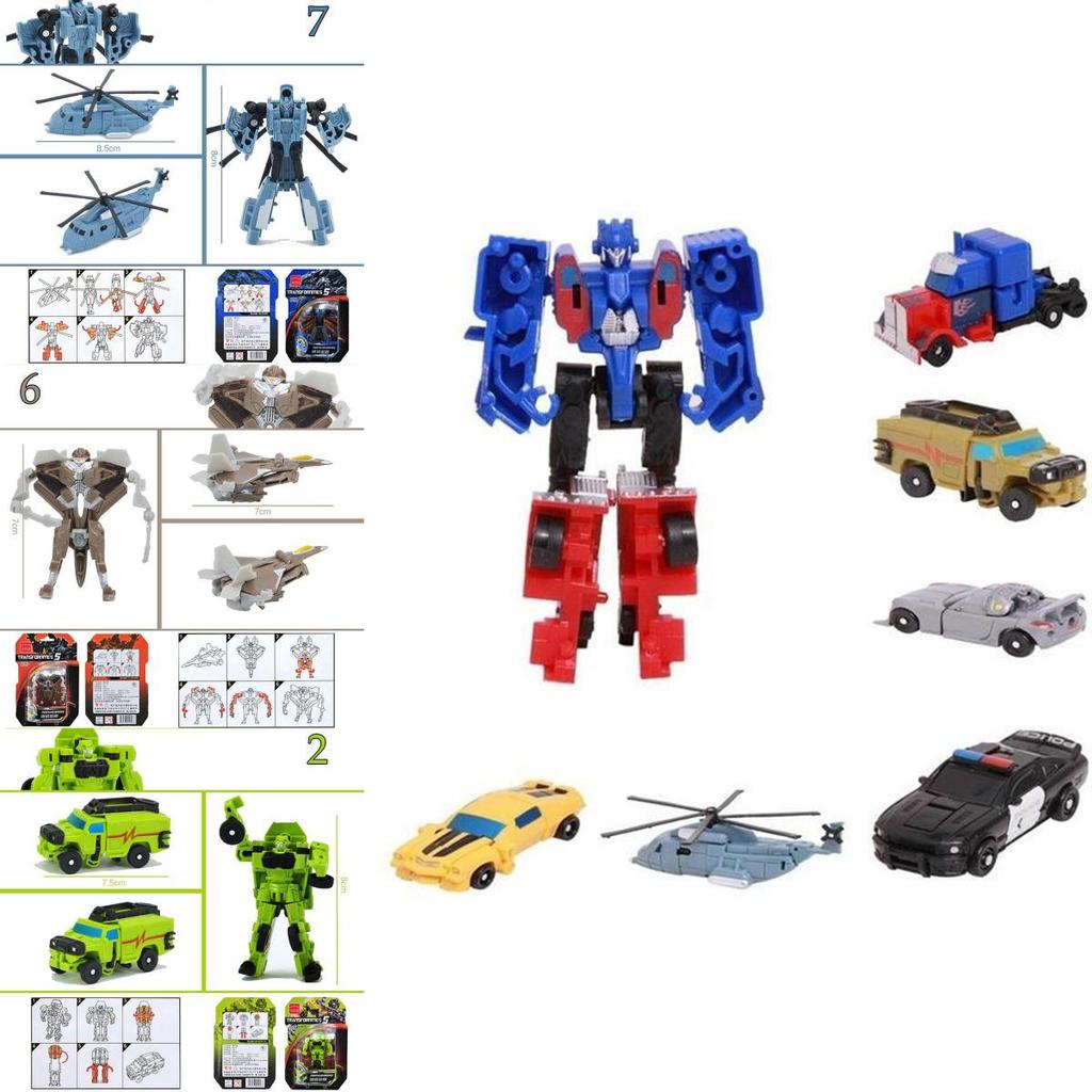 Cars Toys Transformers 7pcslot Kids Classic Robot Set For Children Toys Action Transformersrobot
