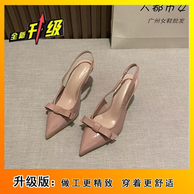Модные женские сандалии, сексуальные заостренные носки, тонкие каблуки, обувь для通勤, туфли на высоком каблуке в стиле «маленький аромат», женские осенние новые модели 2025