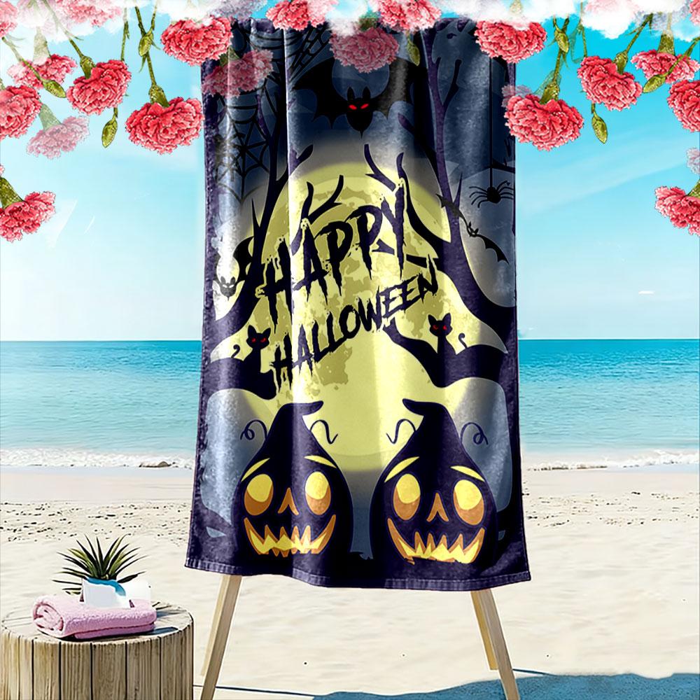 Eerie moonlit enchantment Print beach towel, quick drying, suitable for travel, outdoor sports, jogging, the beach and swimming, gift