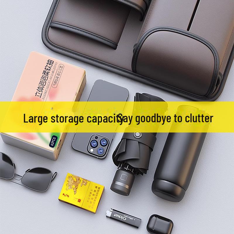 Multifunctional Car Seat Back Storage Bag & Tissue Holder