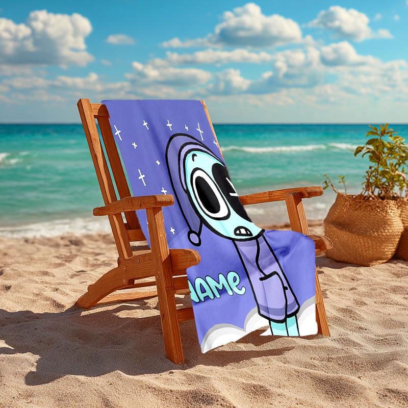Personalized customized proof beach towel with game Dandy's World pattern - soft, absorbent, quick-drying, perfect swimming, camping&bathing