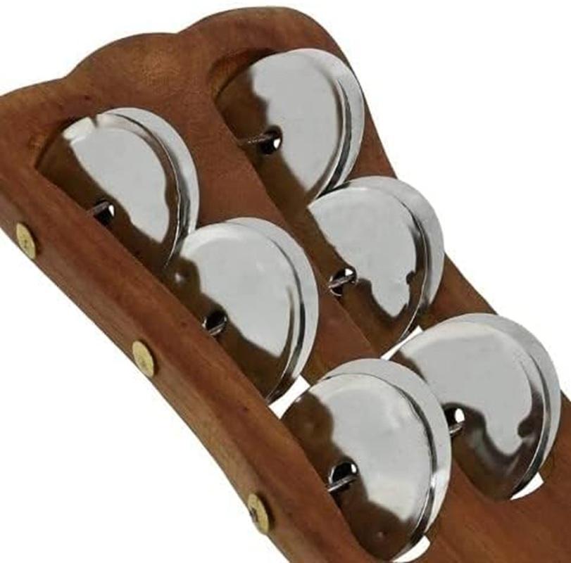 TreegoArt Wooden Kartal Manjira Indian Musical Hand Percussion Instrument Hand Cymbals - Pack Of 1 Manjira