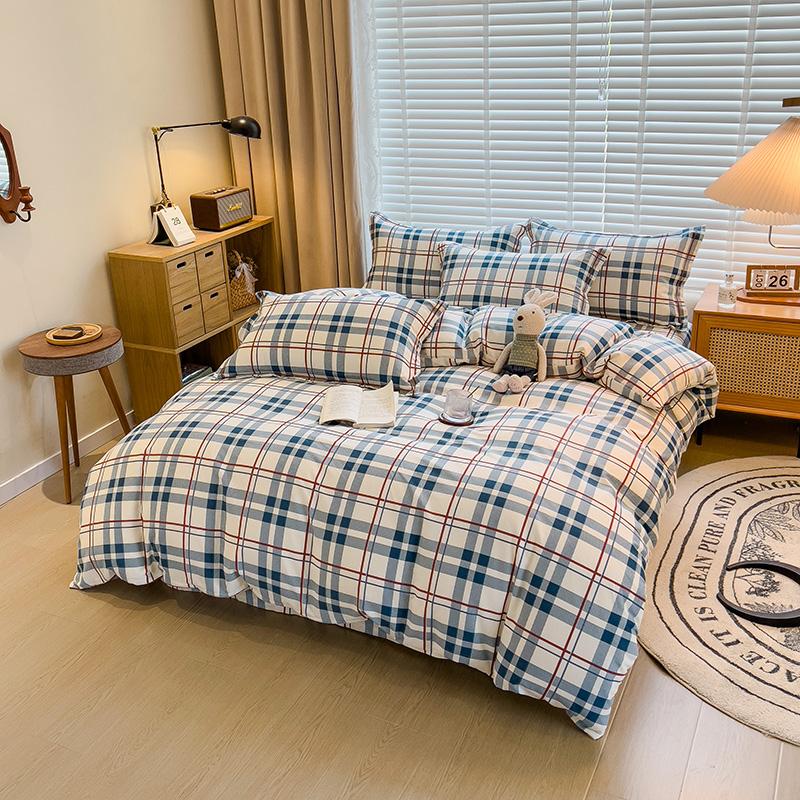 Nordic Thickened 100 Percent Cotton Brushed Duvet Cover Soft Skin Friendly Comfortable Single Double Quilt Cover