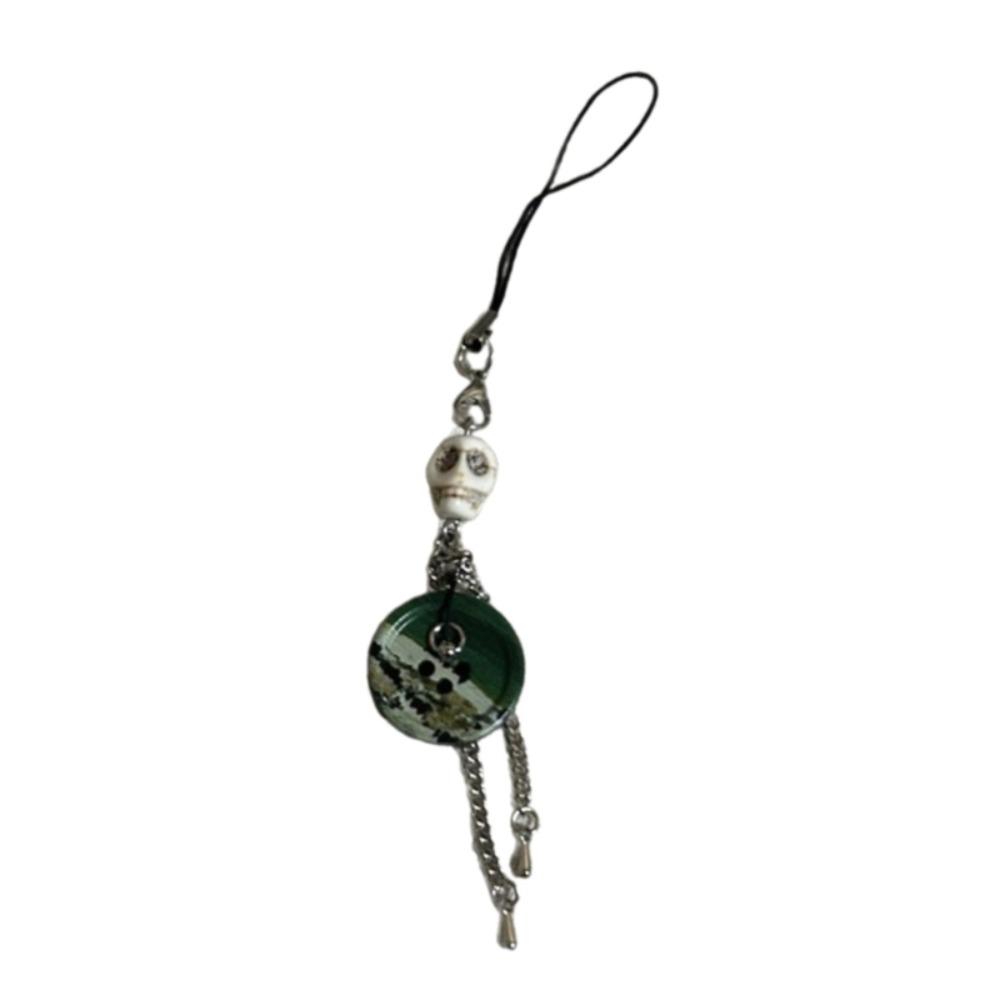 Vintage Skull Button Pendant Bag Decoration Phone Lanyards Mobile Case Y2K Phone Chain Backpack