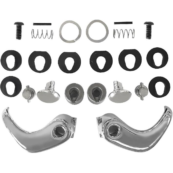 2Set Chrome Locking Vent Window Handle Fit for Chevrolet GMC Trucks 1973-1994, Fits for OEM Part Numbers 76999, BHS01861, DHA35357, 15617125,