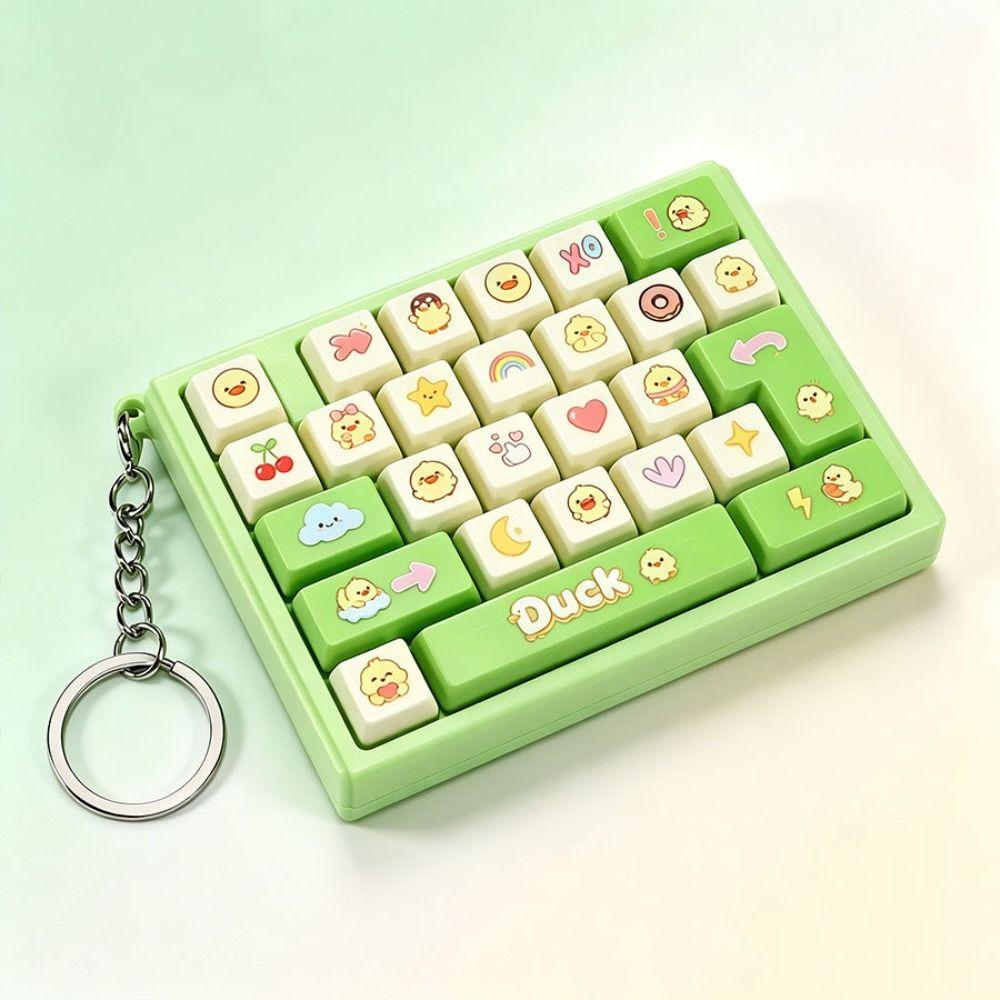 Cute Design Decompression Button Toy Creative Style Keyboard Keychain Popular Pendant