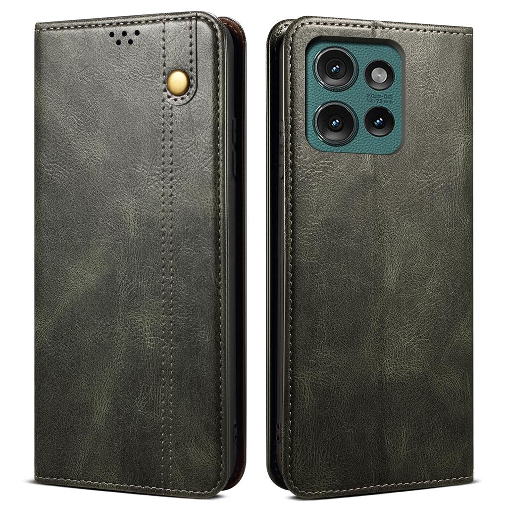 Для Motorola Edge 50 Neo 5G/Moto S50 5G/Thinkphone 25 5G Чехол Текстура Crazy Horse Вощеная Кожа Кошелек Подставка Крышка