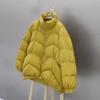 Winter Down Jacket Women's New Short Loose Temperament White Duck Down Stand-up Collar Bread Jacket