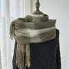 Women's Autumn/Winter 2022 Plaid Scarf - Korean Style Thickened Imitation Cashmere Shawl for Students
