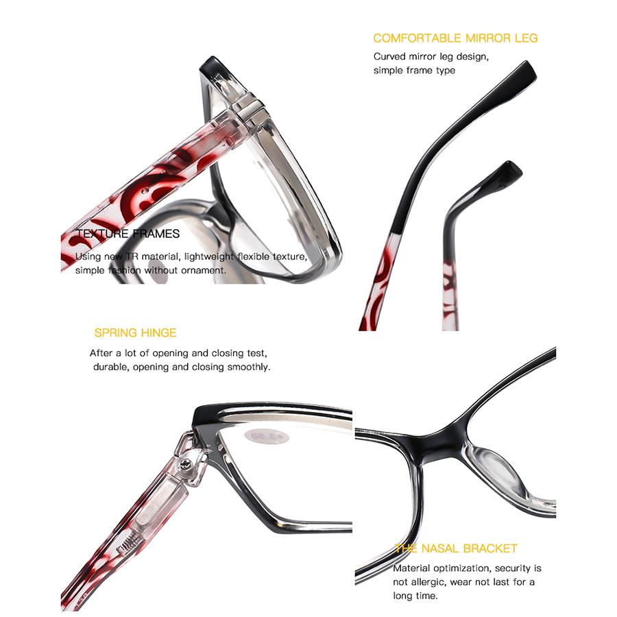 Large Frame Cat Eye Reading Glasses Retro Fashion Presbyopia Hyperopia Eyeglasses Women Man Reading Eyewear +1.0 +1.5 +2.0 +3.0 +3.5 +4.0