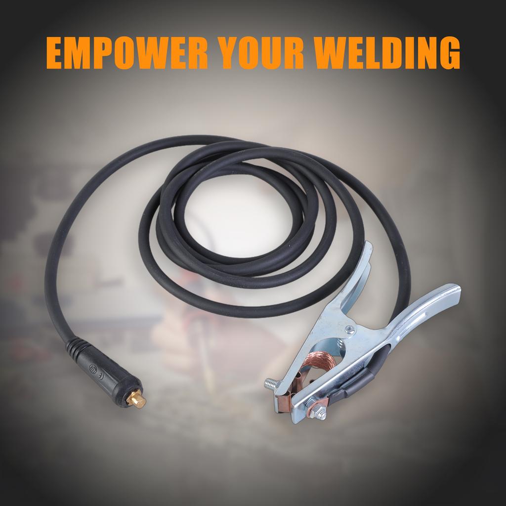 Welding Electrode Holder Lead ARC Welding Ground Clamp with 10ft Cable Welding Electrode Holder for Welder Machine