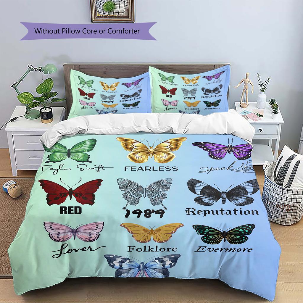 American Women Siger Pattern Bedding Quilt Set Quilt Cover Pillowcase Home Decoration Gift (1 * duvet cover + 2 * pillowcase, without core)