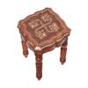 30.48 Cm Wood Brass Carving Stool Round Beautiful Carving Design Side Table Coffee Table Outdoor Table Living Room Furniture