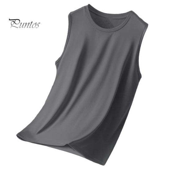 Мужской жилет с круглым вырезом, широкими бретелями, без рукавов, дышащая сетка, однотонный быстросохнущий жилет для фитнеса