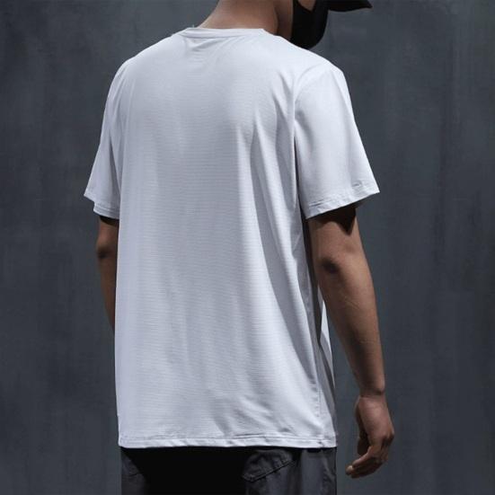 Мужская летняя футболка, однотонная, из ледяного шелка, тонкая сетка, быстросохнущая, средней длины, с круглым вырезом, с короткими рукавами, мягкий дышащий пуловер, спортивный повседневный