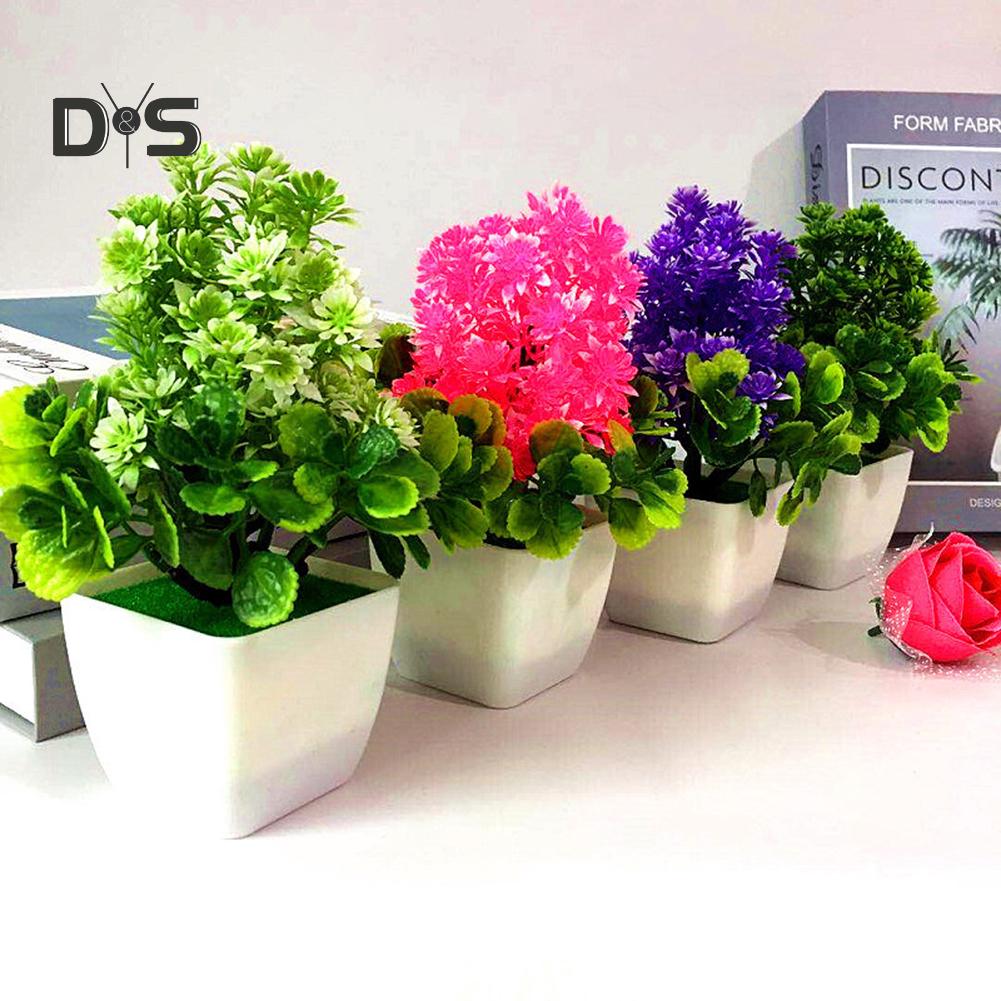 Украшения для дома, искусственный цветок, растение, бонсай в горшке, гостиная, сад, декор стола