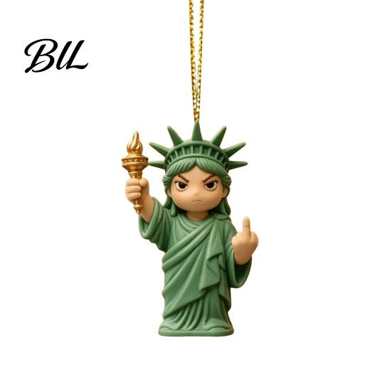 Sturdy Acrylic Ornament Funny Christmas Middle Finger Ornament, Pendant Hanging Decor for Xmas Gift Friends Tree, Novelty Snarky Holiday Decoration,
