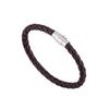 Leather Rope Steel Braided Leather Magnetic Clasp 1 Piece Handmade Woven Bracelet Wrap Silk Fashion  Jewelry Accessory