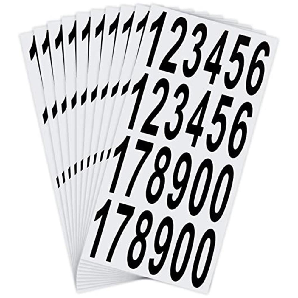 Листы/пакет Самоклеящиеся Водонепроницаемые Номера для почтового ящика Наклейки с номерами Наклейки-этикетки Декор