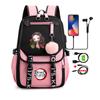 Anime Backpack Bags Large Capacity Manga To Travel Daily Girls Bookbags Demon Slayer Nezuko Kawaii Cartoon School Bag for Adults