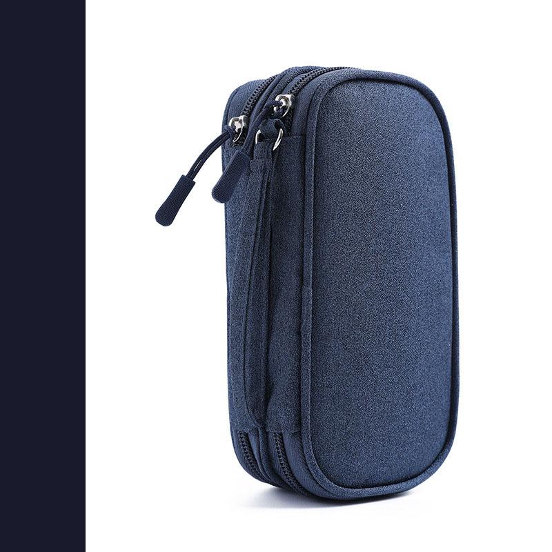 Дорожный органайзер, сумка для кабеля, чехол для электронных аксессуаров, портативный водонепроницаемый двухслойный чехол для хранения кабеля
