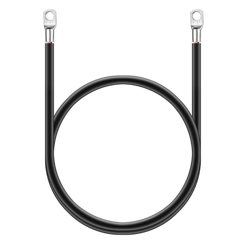 5AWG соединительный кабель для аккумулятора, комплект клемм, шнур питания, чистая синусоида, автомобильный инвертор, заземляющий провод для аккумуляторов, 12 В, 1 пара