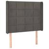 Maison Exclusive - Tête de lit avec oreilles Gris foncé 93x16x118/128 cm Velours