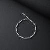 Stainless Steel Geometry Link Bracelet Polished Rhombus Rectangle Chain Necklace Set for Men Women Minimalist Cool Style Jewelry