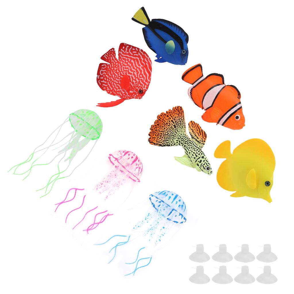 Artificial Glowing Fish Fake Glowing Fish Aquarium Decor Simulation Decoration for Fish Tank