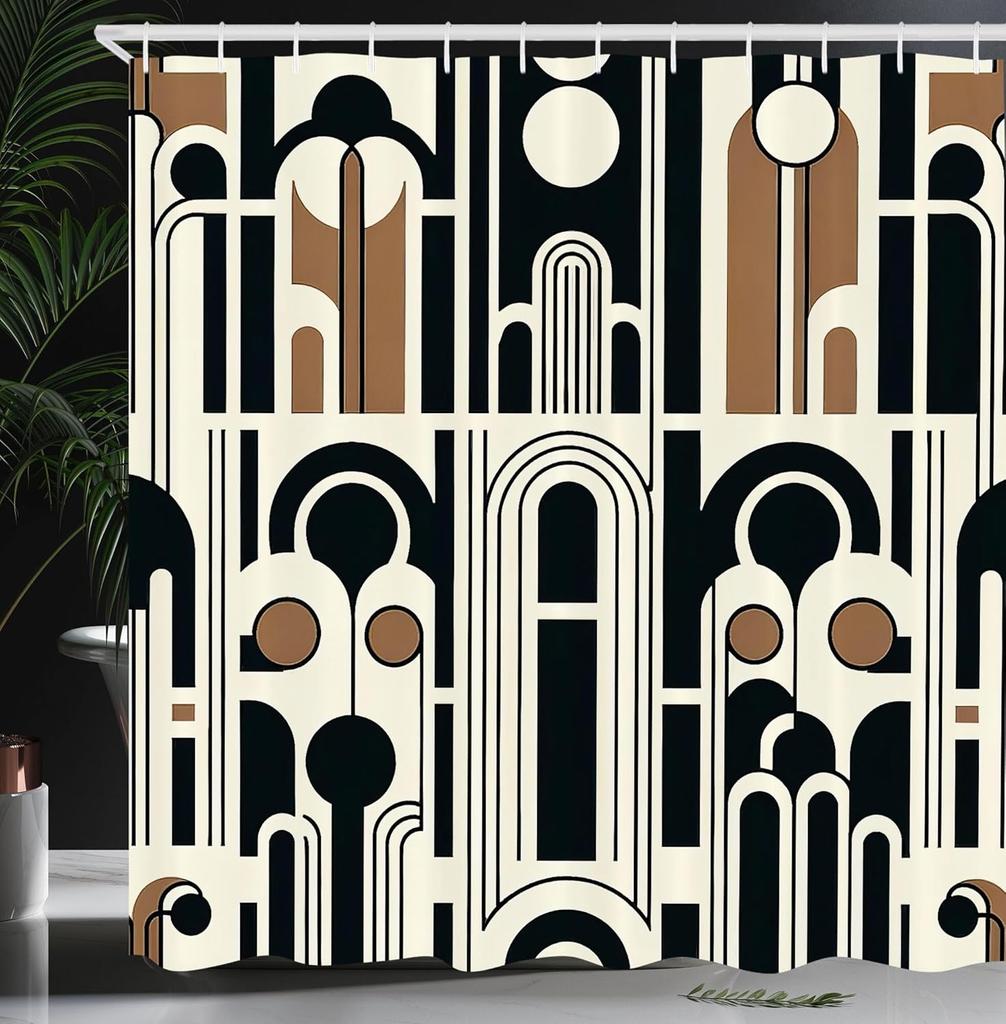 Oriental Atmosphere Warm Tone Mandala Gorgeous Life Tree Shower Curtain, Fabric Bathroom Decorative Shower Curtain With Hook