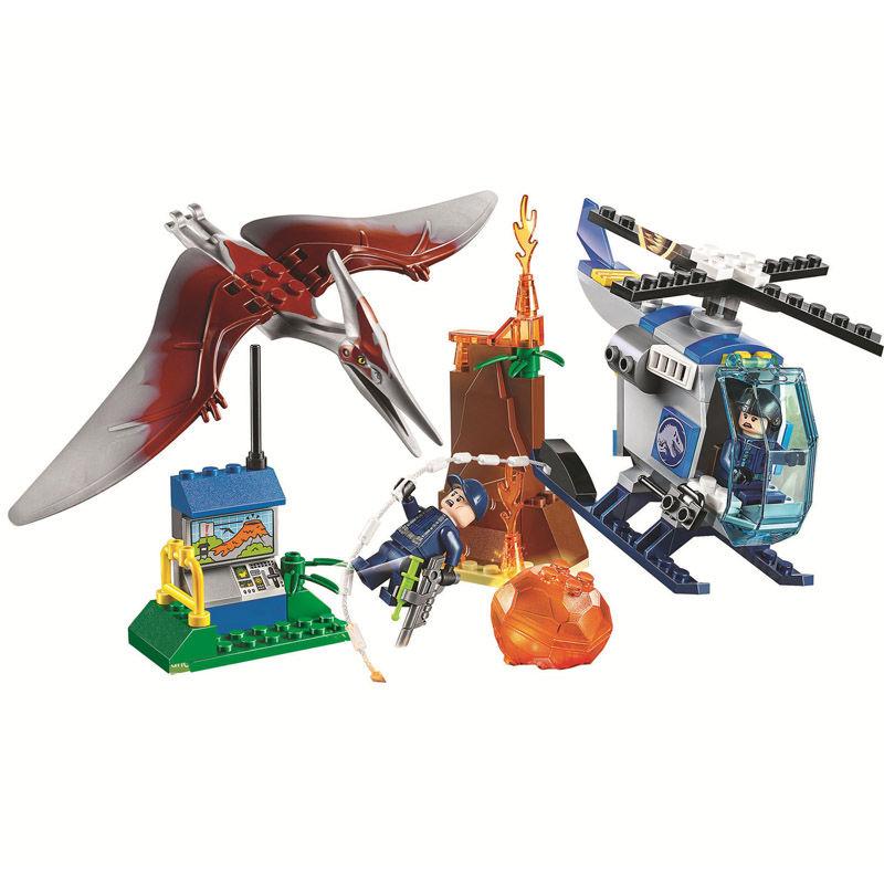 Строительные блоки, парк Юрского периода, фигурка динозавра, тираннозавр Рекс, сборка, детские игрушки-головоломки