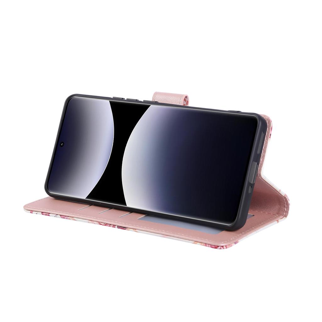 Leather Case for Xiaomi Redmi Note 14 Pro 5G/14 Pro+ 5G/Poco X7 5G Lacquered Marble Pattern Phone Cover