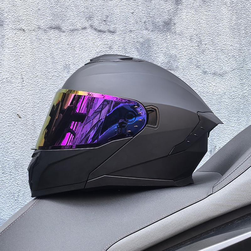 Motorcycle Helmet Men's and Women's Face-off Helmet Summer Locomotive Full Helmet Universal Safety In All Seasons