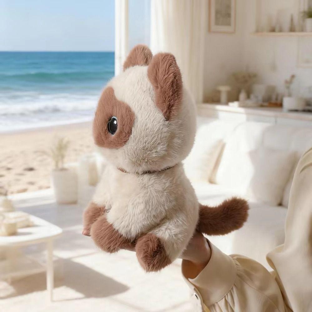 Stuffed Animals Pet Cat Doll Sitting Pose Stuffed Cat Boys Girls Kitten Plush Toys Desktop Decor