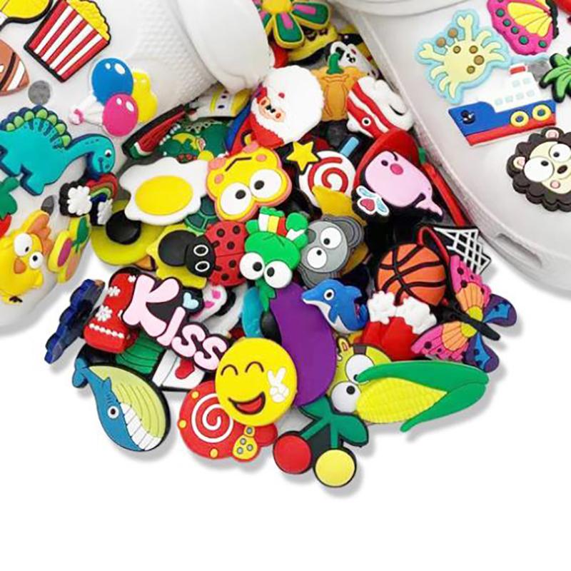 20 шт. случайный стиль DIY тапочки ПВХ милые мультяшные туфли шарм обувь пряжка