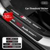 2026 Hot 4Pcs Carbon Fiber Car Door Edge Sill Protector Strip Emblems 3D Stickers For Audi A4 A3 A5 A6 A7 A8 Q3 Q5 Q7 Q8 B5 B6 B7 B8 B9