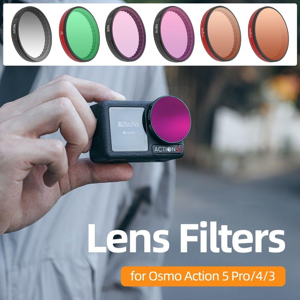 MCUV/CPL Lens Filters Optical Glass Lens Cover for DJI Osmo Action 5 Pro/Action 4 3