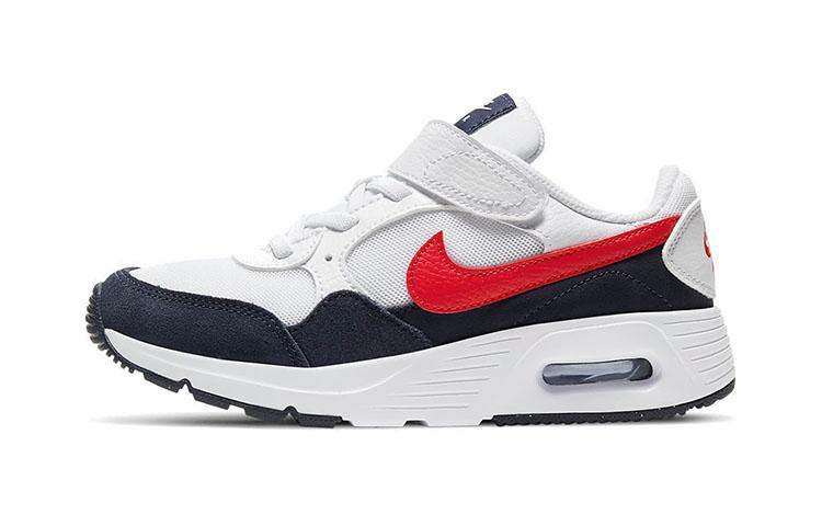 Детские кроссовки Nike Air Max SC Obsidian University Red (PS) Белый/Обсидиан/Университетский красный