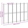6 Panel Room Divider Beige 300 x 220 cm Fabric