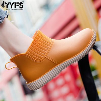 Женские водонепроницаемые резиновые ботильоны с нескользящей подошвой